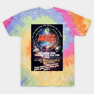 Don't Panic Hitchhiker's Guide to the Galaxy T-Shirt